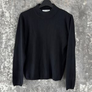 Casual Corner Annex Size M Mock Neck Sweater Black Long Sleev Pullover